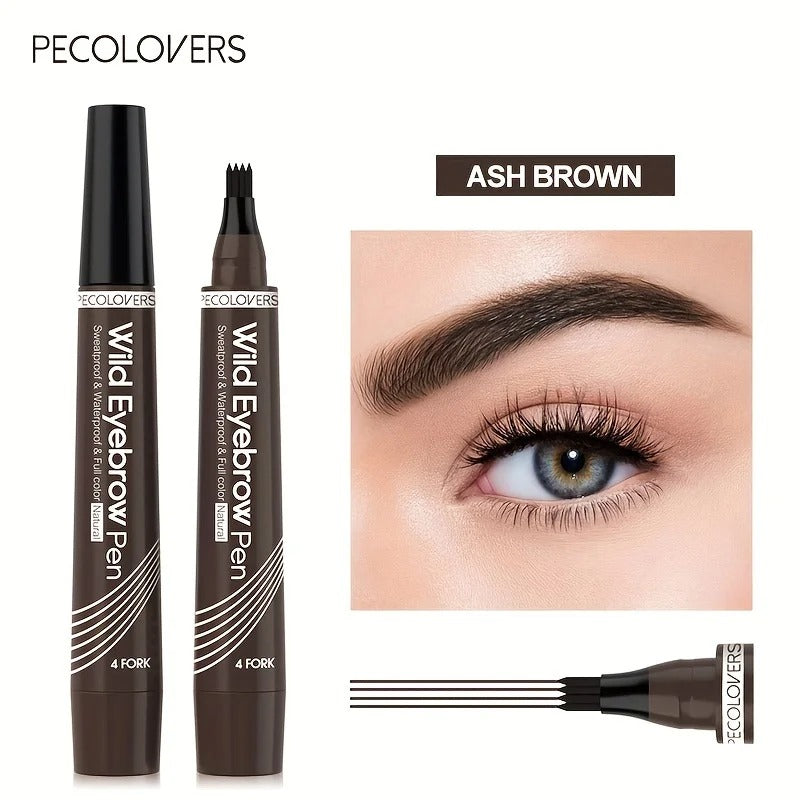 6 Colors 1pc Eyebrow Pen Waterproof 4 Split Tip Eyebrows Pen