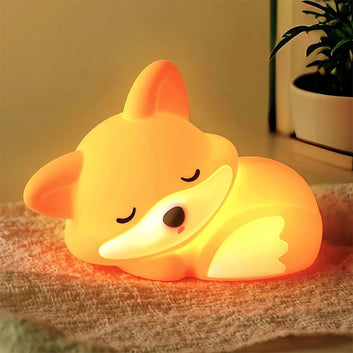 Fox Night Light Rechargeable Squishy Dimmable Nightlight,