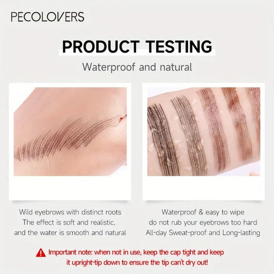 6 Colors 1pc Eyebrow Pen Waterproof 4 Split Tip Eyebrows Pen