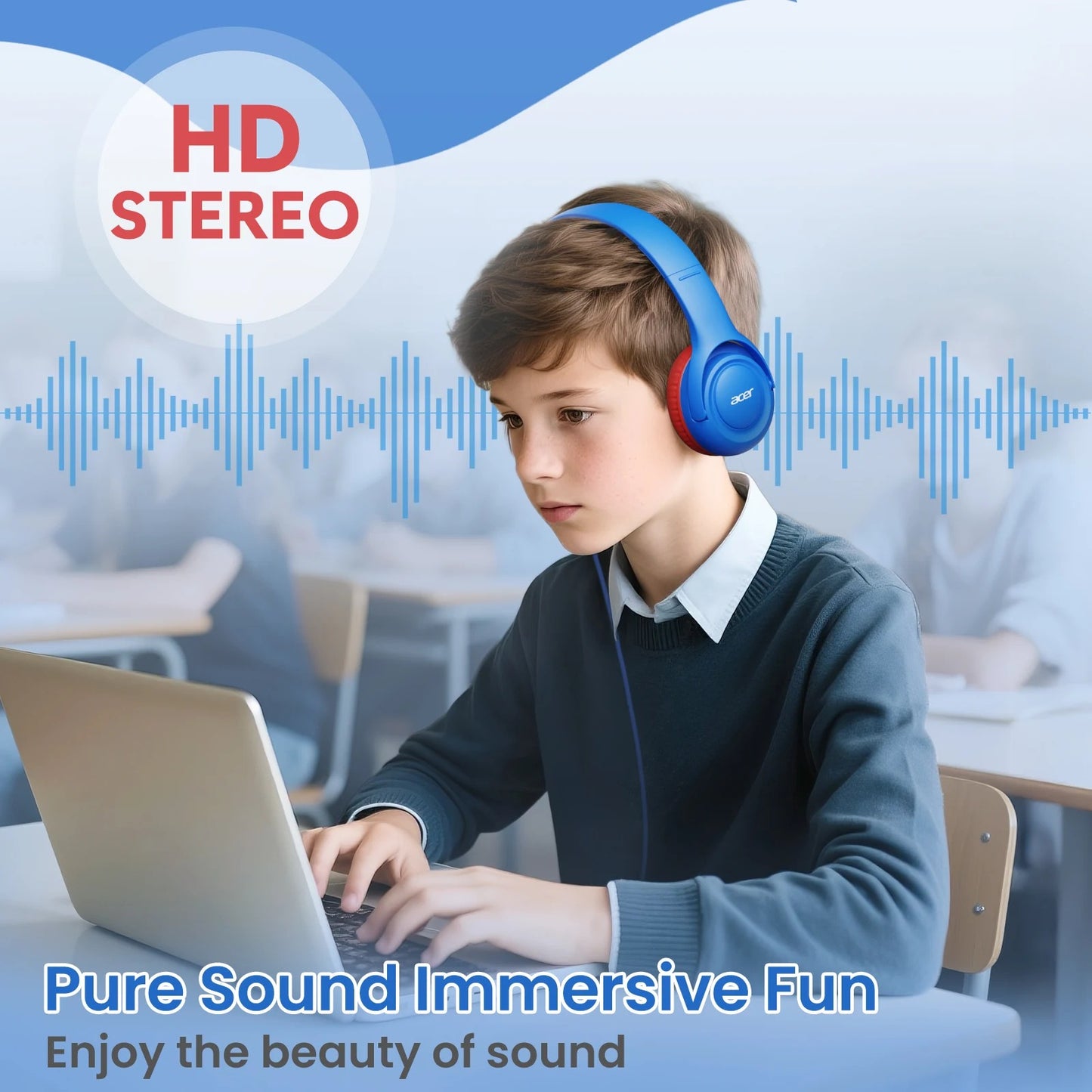 Acer Kids Headphones Wired for School