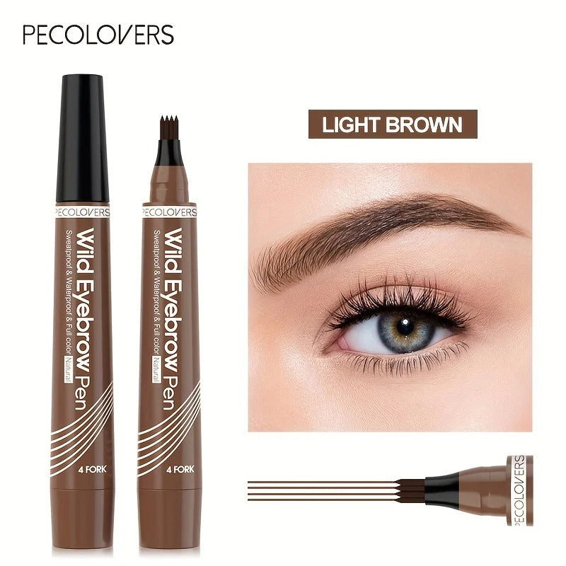 6 Colors 1pc Eyebrow Pen Waterproof 4 Split Tip Eyebrows Pen