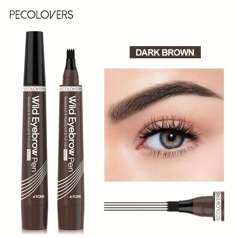 6 Colors 1pc Eyebrow Pen Waterproof 4 Split Tip Eyebrows Pen