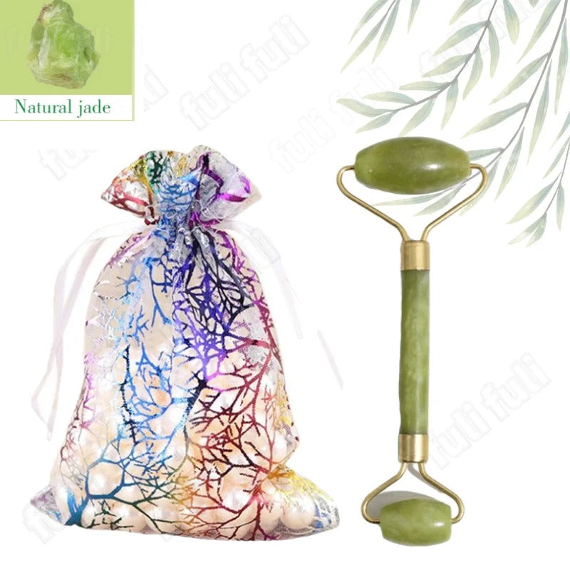 Rose Quartz Powder Crystal Jade Roller Massage
