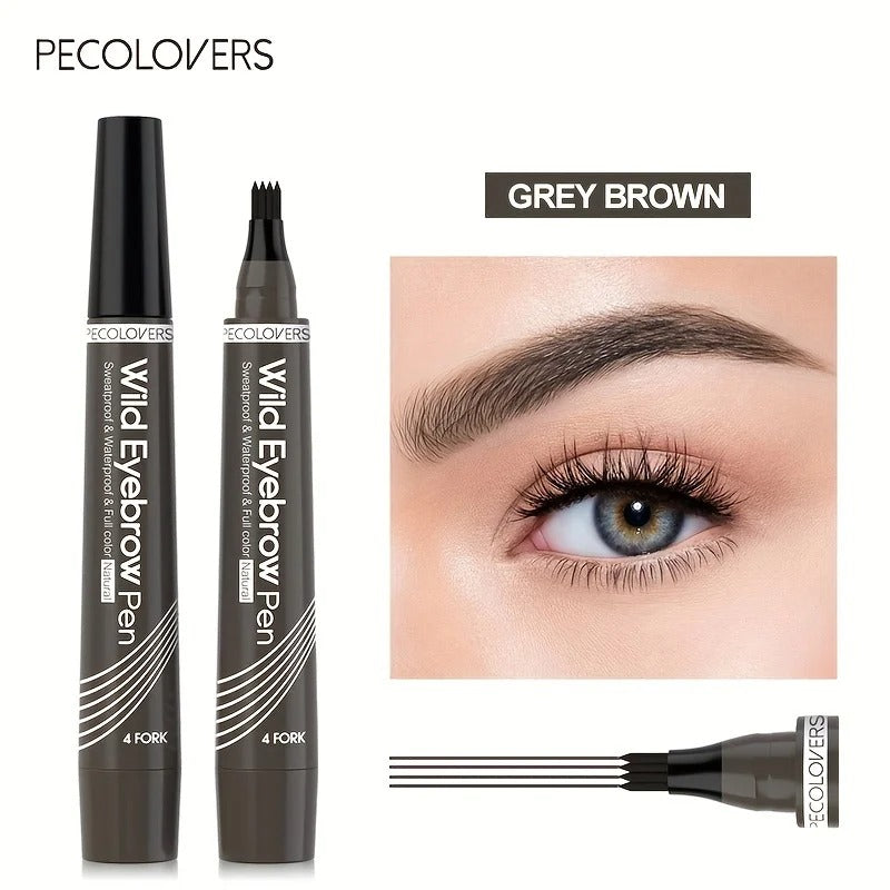 6 Colors 1pc Eyebrow Pen Waterproof 4 Split Tip Eyebrows Pen